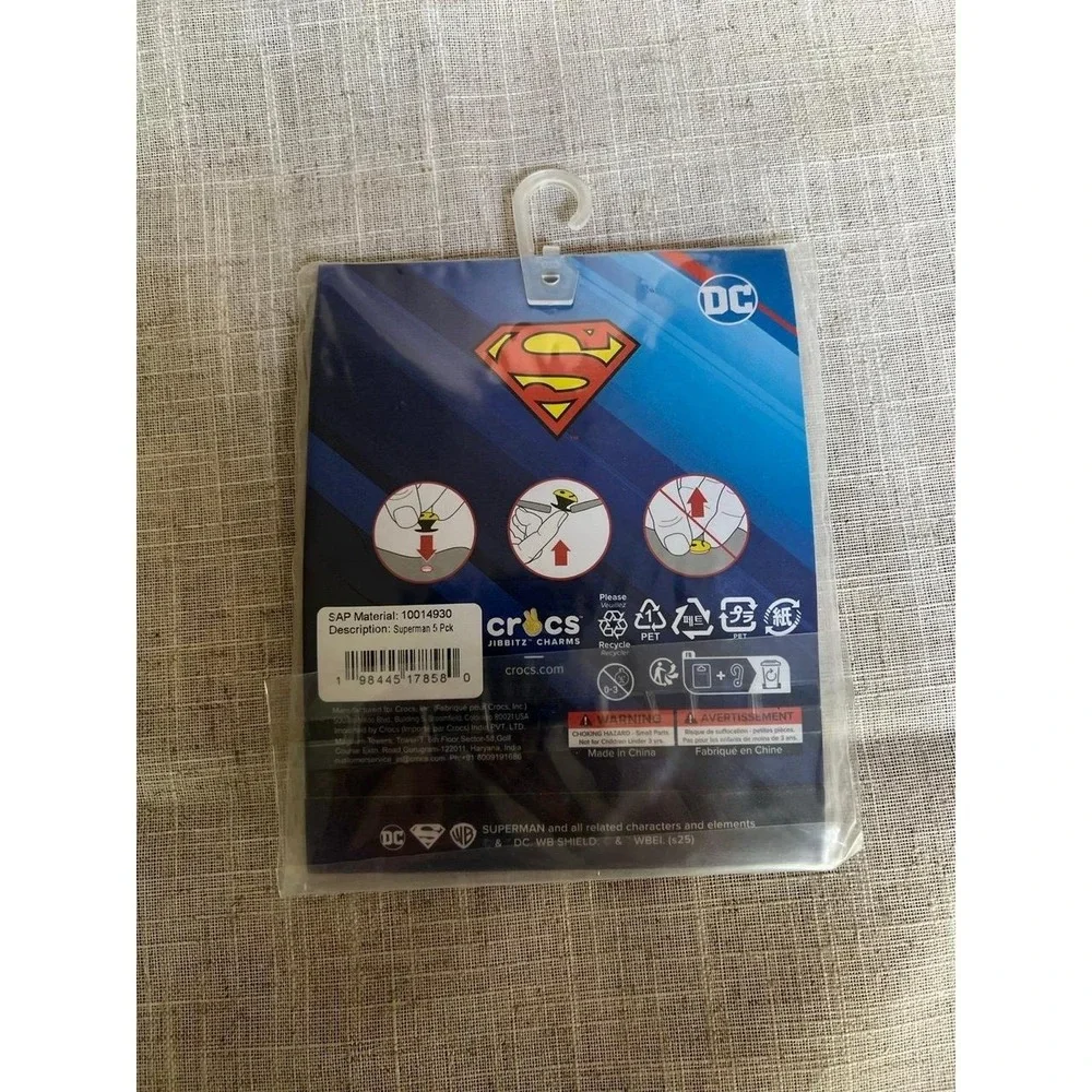 Crocs Jibbitz Charms Superman 5 Pack NEW